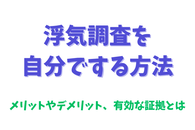 浮気調査　自分で